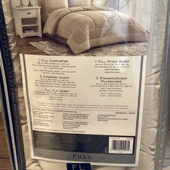 Wamsutta Bedding Wamsutta Lustleigh Washed 7 Piece Full Comforter